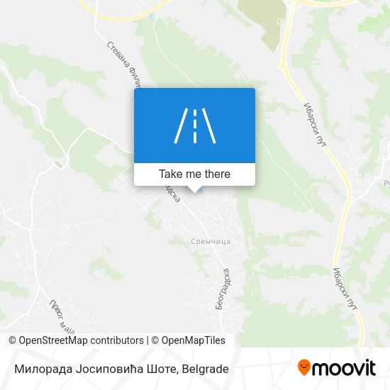 Милорада Јосиповића Шоте map