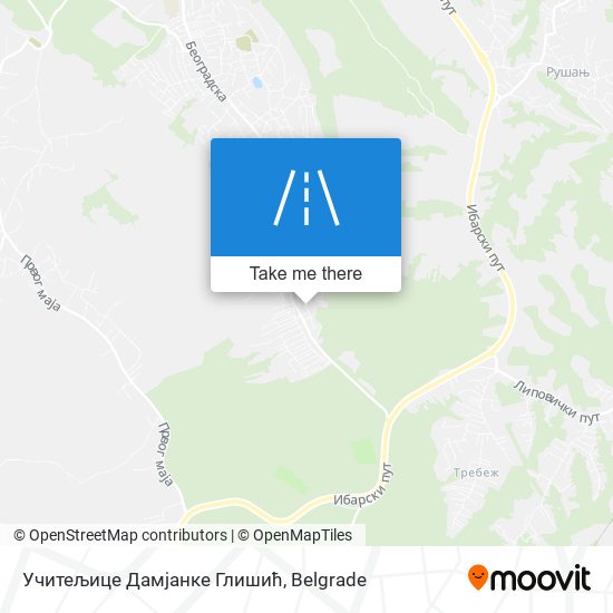 Учитељице Дамјанке Глишић map