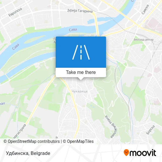 Удбинска map