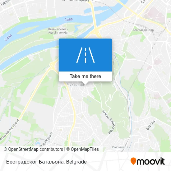 Београдског Батаљона map