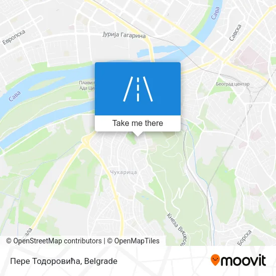 Пере Тодоровића map