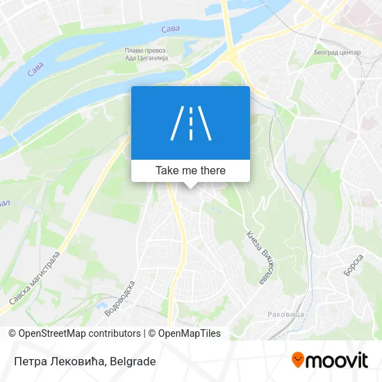 Петра Лековића map