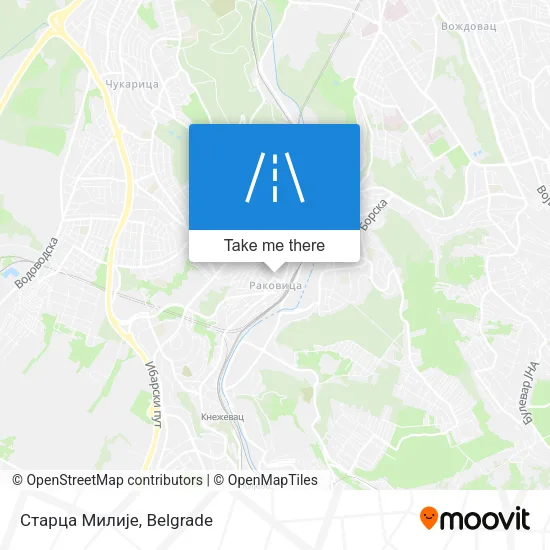 Старца Милије map