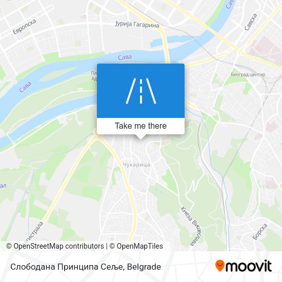 Слободана Принципа Сеље map
