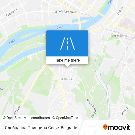 Слободана Принципа Сеље map