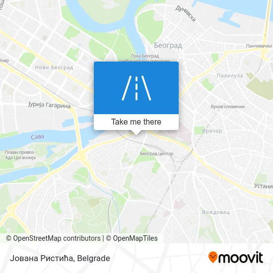 Јована Ристића map