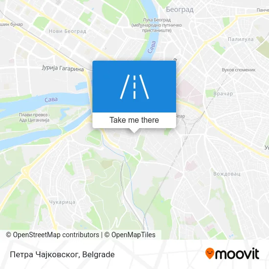 Петра Чајковског map