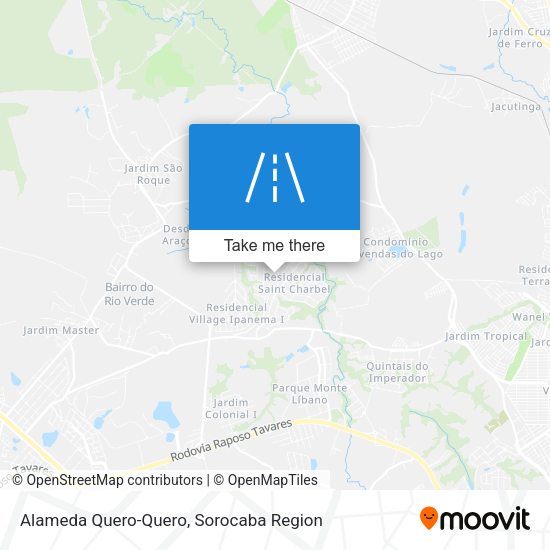 Alameda Quero-Quero map