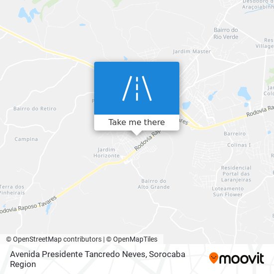 Mapa Avenida Presidente Tancredo Neves