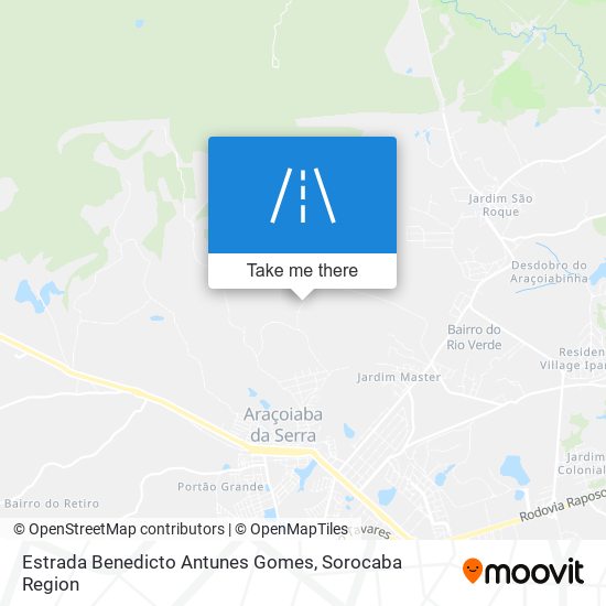 Estrada Benedicto Antunes Gomes map