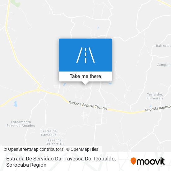 Estrada De Servidão Da Travessa Do Teobaldo map