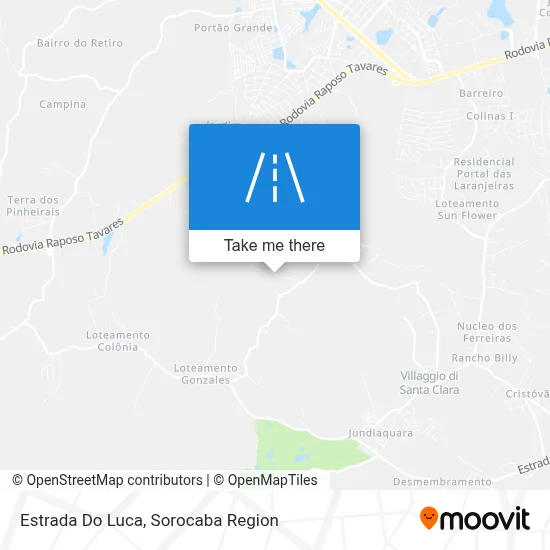 Estrada Do Luca map
