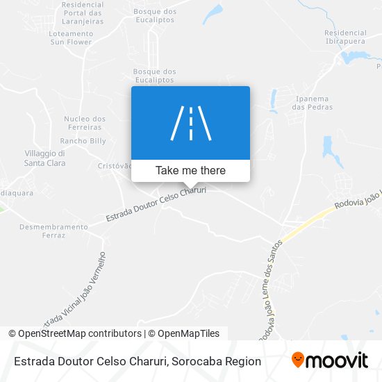 Mapa Estrada Doutor Celso Charuri