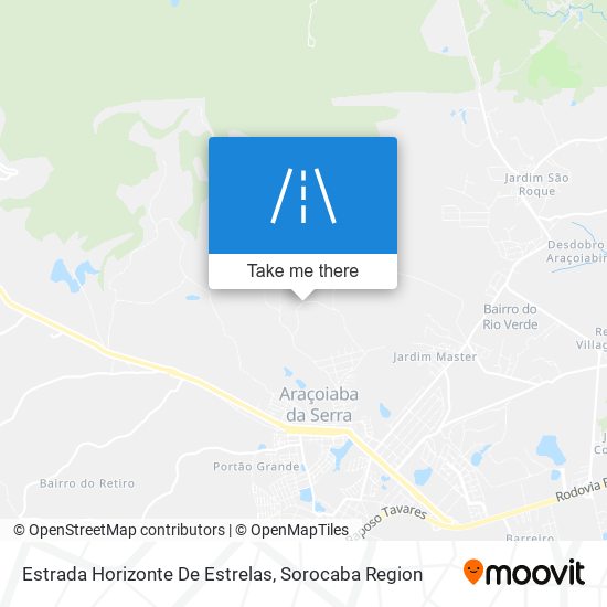 Estrada Horizonte De Estrelas map