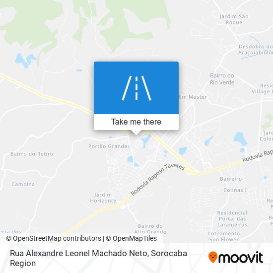 Mapa Rua Alexandre Leonel Machado Neto