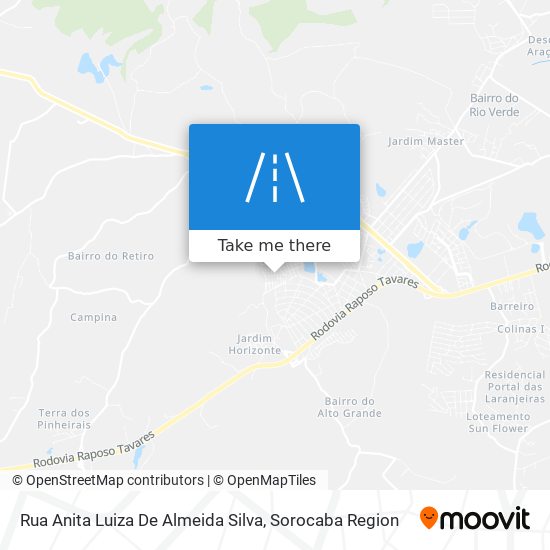Mapa Rua Anita Luiza De Almeida Silva