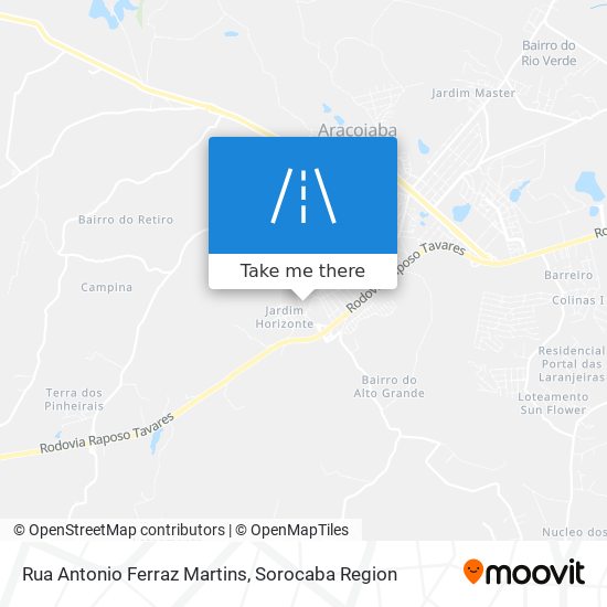Mapa Rua Antonio Ferraz Martins