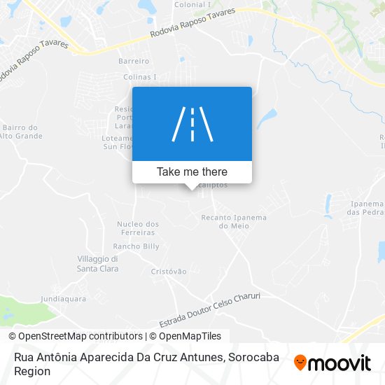 Mapa Rua Antônia Aparecida Da Cruz Antunes