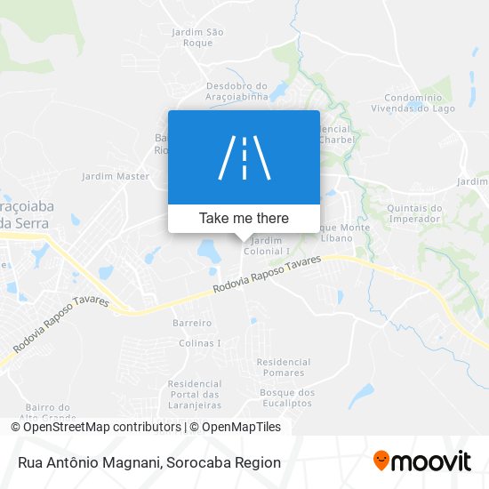 Mapa Rua Antônio Magnani