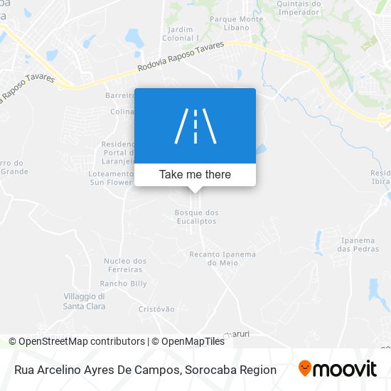 Mapa Rua Arcelino Ayres De Campos