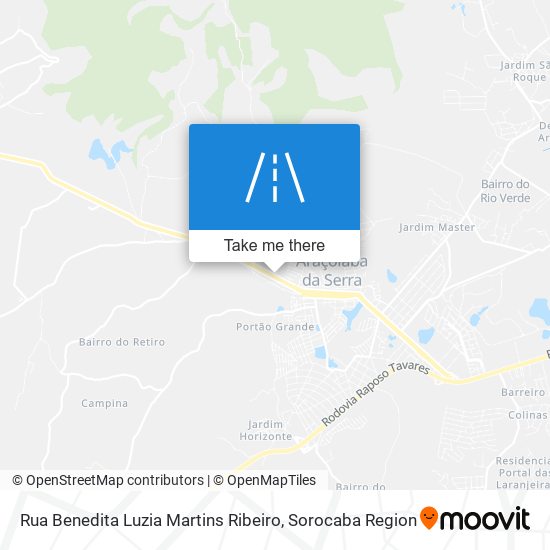 Mapa Rua Benedita Luzia Martins Ribeiro