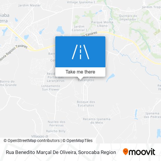 Mapa Rua Benedito Marçal De Oliveira