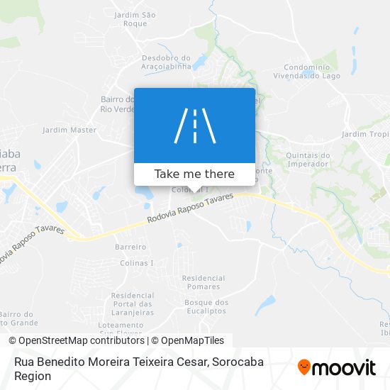 Mapa Rua Benedito Moreira Teixeira Cesar