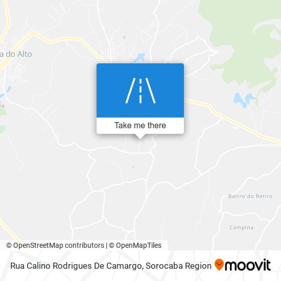 Mapa Rua Calino Rodrigues De Camargo