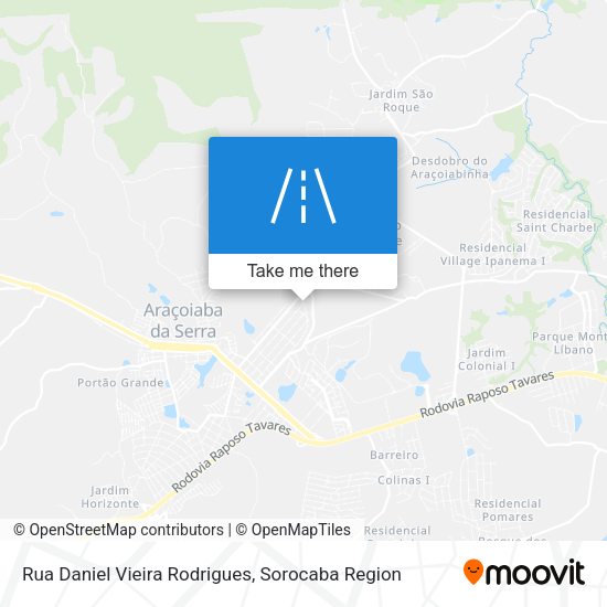 Rua Daniel Vieira Rodrigues map