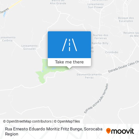 Mapa Rua Ernesto Eduardo Moritiz Fritz Bunge