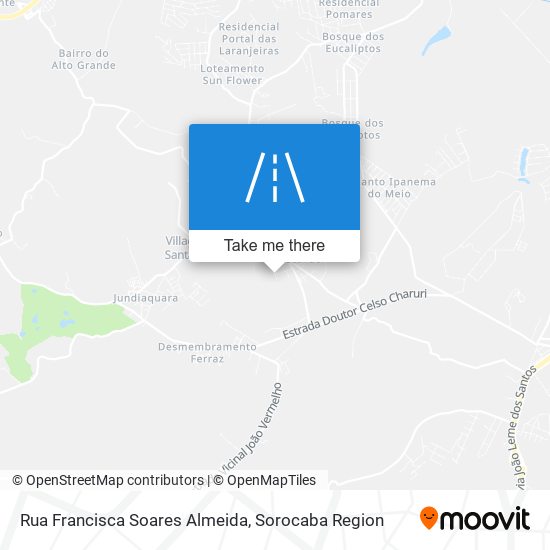 Mapa Rua Francisca Soares Almeida