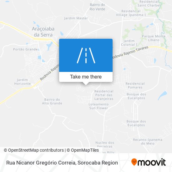 Mapa Rua Nicanor Gregório Correia