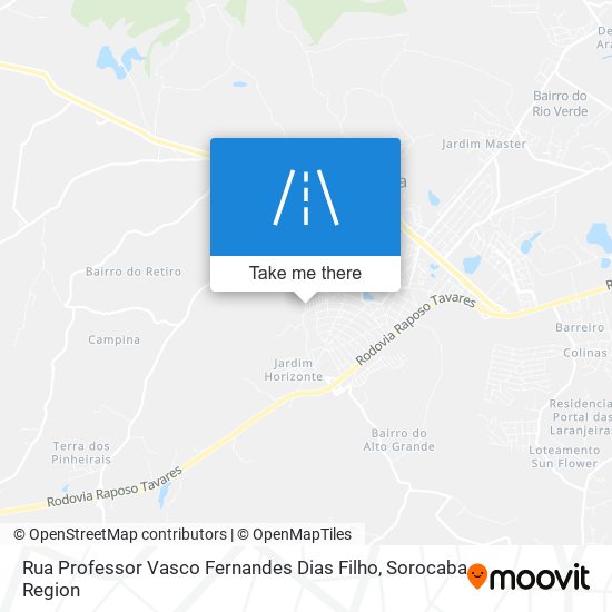 Mapa Rua Professor Vasco Fernandes Dias Filho