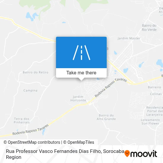 Rua Professor Vasco Fernandes Dias Filho map