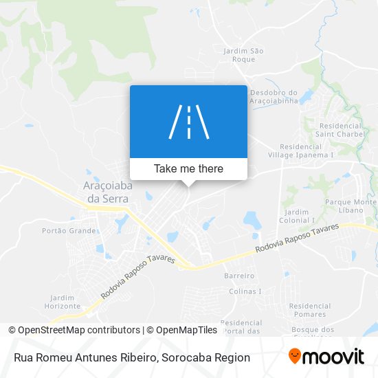 Mapa Rua Romeu Antunes Ribeiro