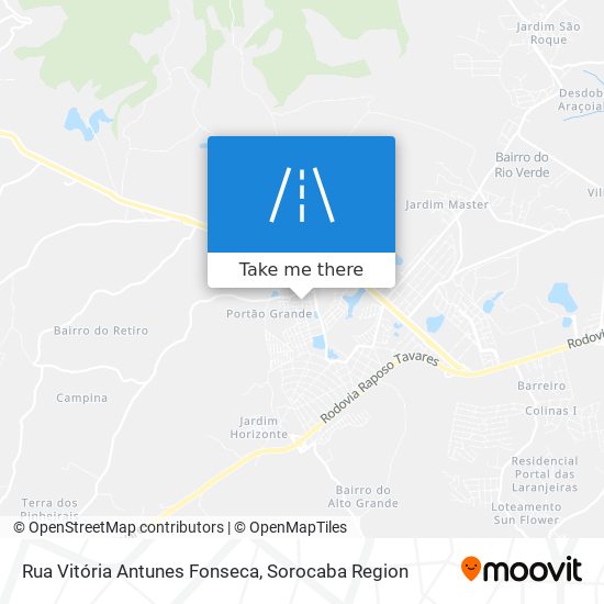 Mapa Rua Vitória Antunes Fonseca