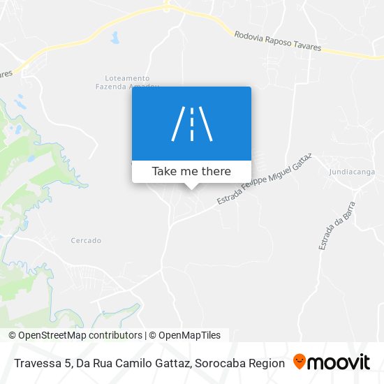 Mapa Travessa 5, Da Rua Camilo Gattaz