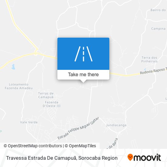 Mapa Travessa Estrada De Camapuã