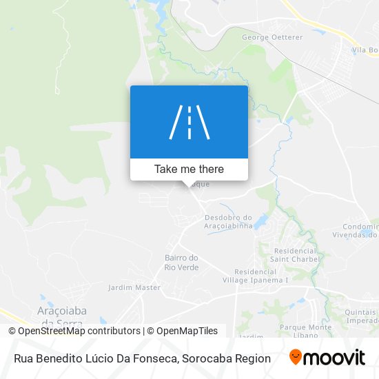 Mapa Rua Benedito Lúcio Da Fonseca