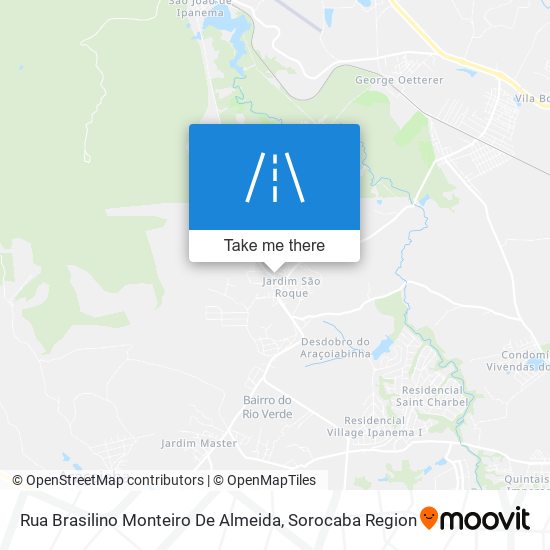 Mapa Rua Brasilino Monteiro De Almeida