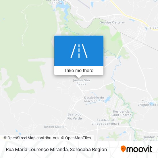 Mapa Rua Maria Lourenço Miranda