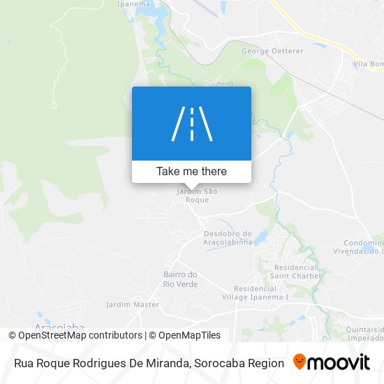 Mapa Rua Roque Rodrigues De Miranda