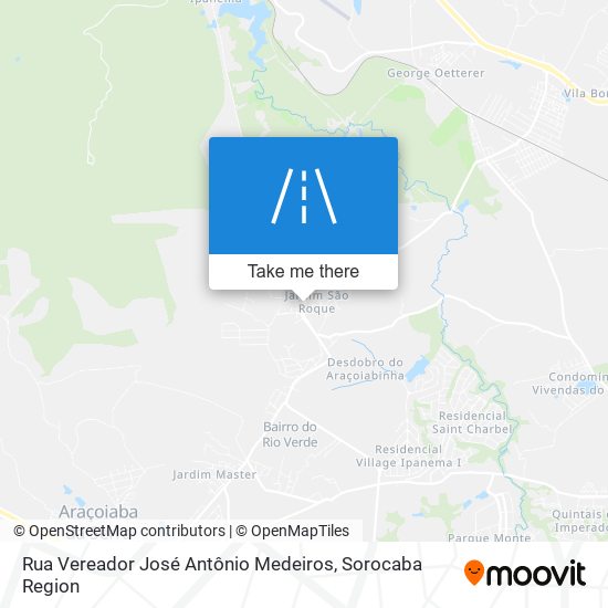 Mapa Rua Vereador José Antônio Medeiros