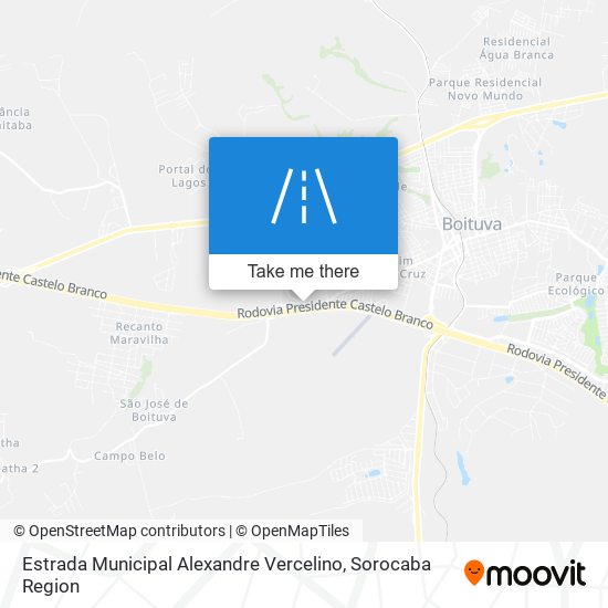 Mapa Estrada Municipal Alexandre Vercelino