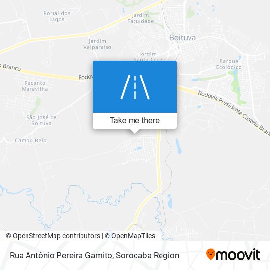 Rua Antônio Pereira Gamito map