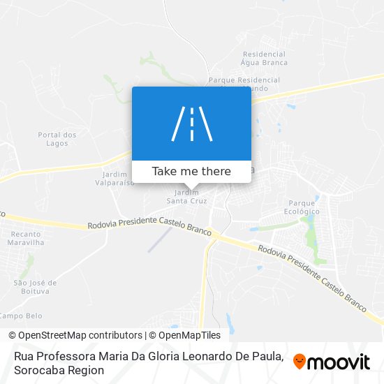 Mapa Rua Professora Maria Da Gloria Leonardo De Paula