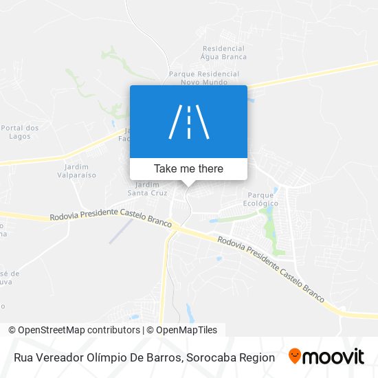 Mapa Rua Vereador Olímpio De Barros