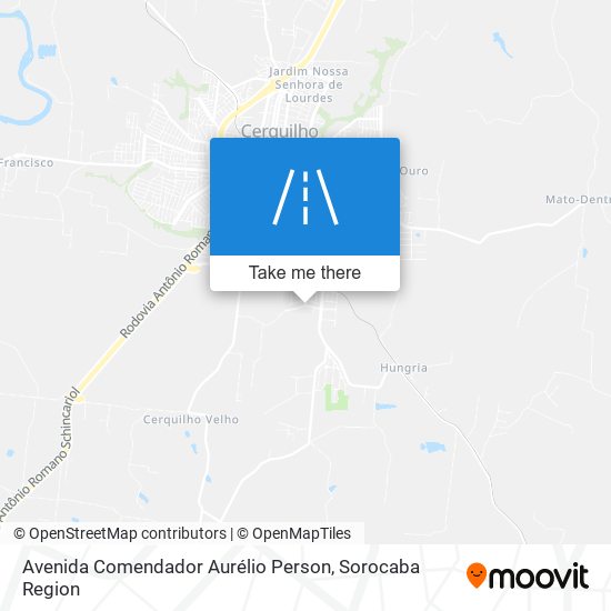 Mapa Avenida Comendador Aurélio Person