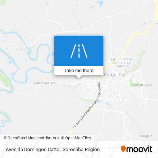 Avenida Domingos Cattai map