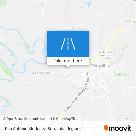 Mapa Rua Antônio Modanez